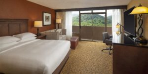 A hotel room near Great Smoky Mountains National Park to relax in after hiking.