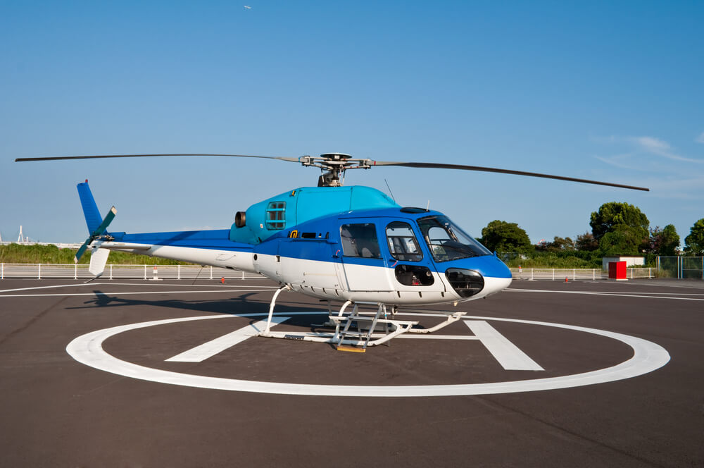 A helicopter, which is one of the most popular tours in Gatlinburg.